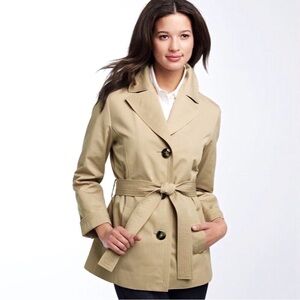 Ellen Tracy Women's Beige Trench Coat